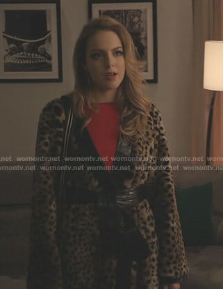 Fallon's lepard print coat on Dynasty