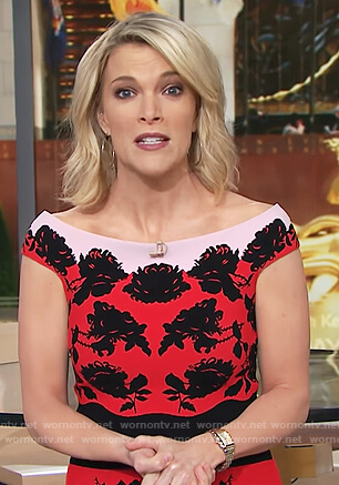 Megyn's red floral dress on Megyn Kelly Today