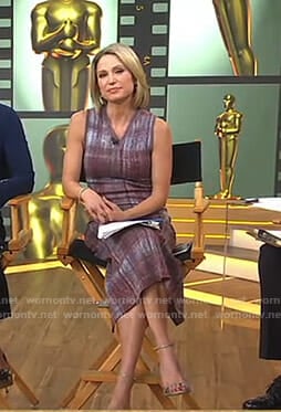 Amy's plaid midi dress on Good Morning America