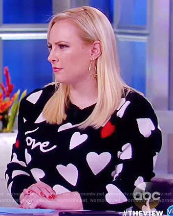 Meghan's black love heart knitted sweater on The View