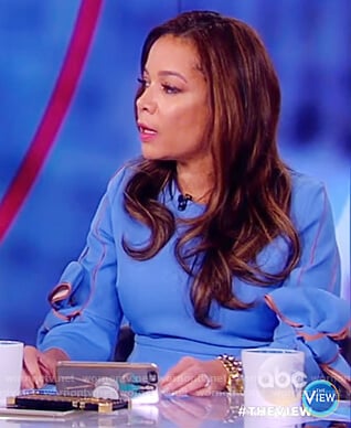 Sunny's blue ruffle dress on The View