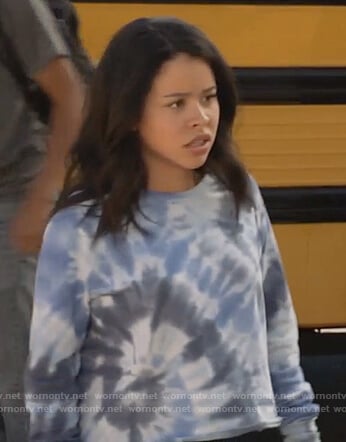 Mariana's blue tie die sweatshirt on The Fosters