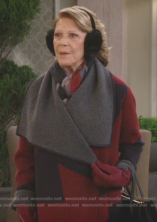 Judy's colorblock draped front cardigan on 9JKL