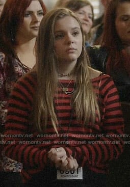 Daphne's red striped top on Nashville