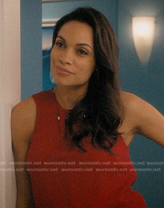 JR's red barbell top on Jane the Virgin