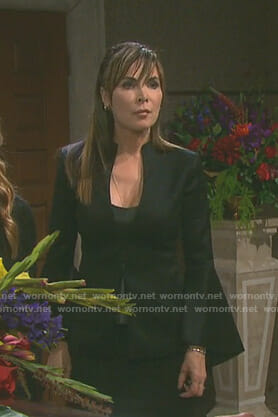 Kate's black bell sleeve jacket on Days of our Lives