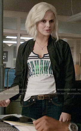 Liv's white Seakhawks top on iZombie