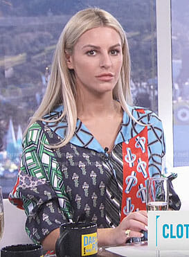Morgan's patchwork print blouse on E! News Daily Pop