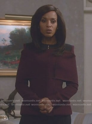 Olivia's purple and black jacket on Scandal