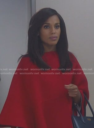 Olivia's red cape coat on Scandal