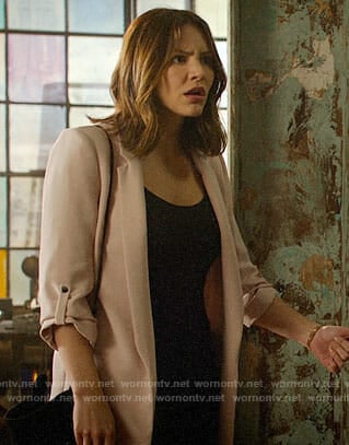 Paige's pink blazer on Scorpion