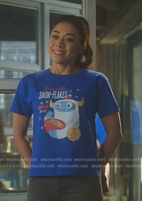 Ella's blue abominable snowflakes t-shirt on Lucifer