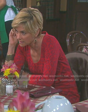 Eve's red leopard print dress on Days of our Lives