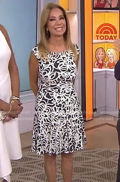 Kathie's black and white floral dress on Today