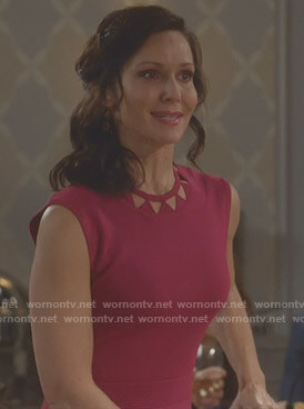 Wendy's pink dress with triangle cutouts on Kevin Can Wait
