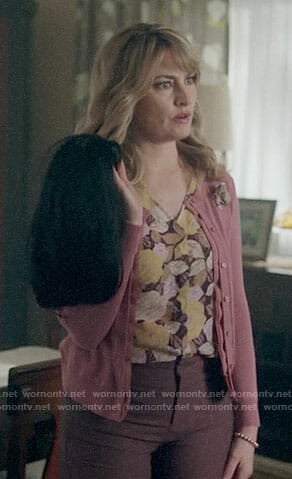 Alice's floral v-neck top on Riverdale