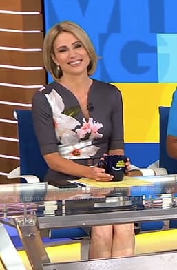 Amy's grey floral dress on Good Morning America
