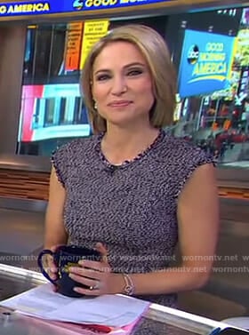 Amy's grey tweed dress on Good Morning America