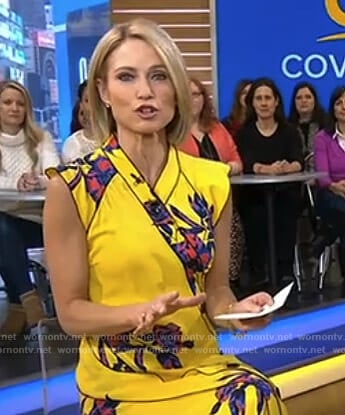 Amy's yellow floral maxi dress on Good Morning America