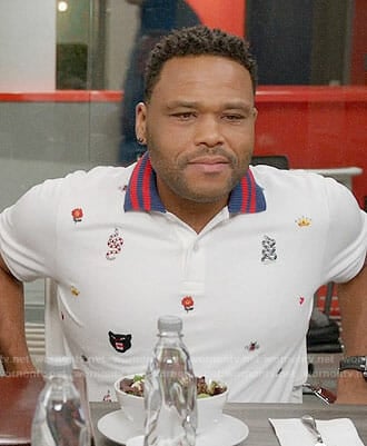Andre's embroidered polo shirt on Black-ish