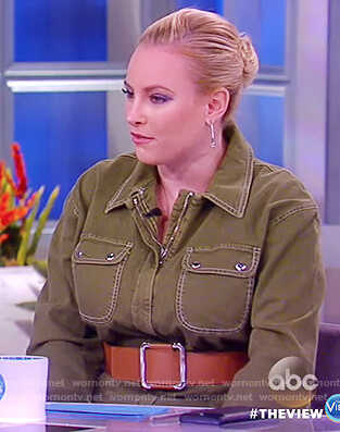 Meghan's green denim jumpsuit on The View
