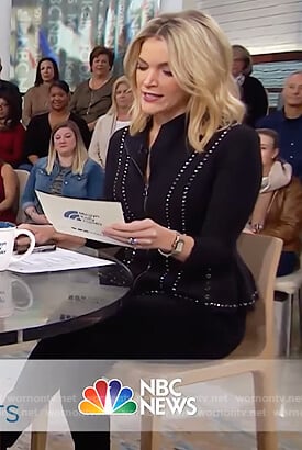 Megyn's black studded jacket on Megyn Kelly Today
