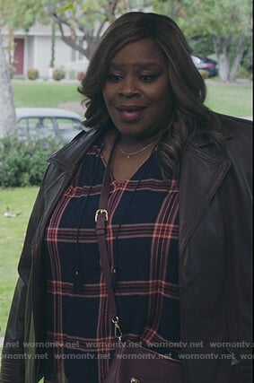 Ruby's plaid tassel top on Good Girls