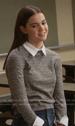 Callie's grey collared sweater on The Fosters