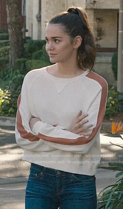 Callie's sweatshirt with sleeve stripe on The Fosters