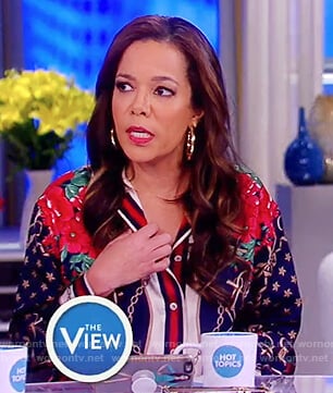 Sunny's mix floral print shirt on The View