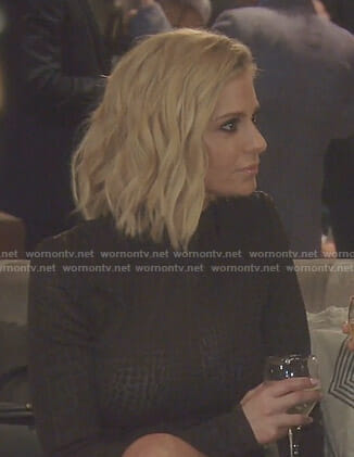 Dorit's brown crocodile print mini dress on The Real Housewives of Beverly Hills