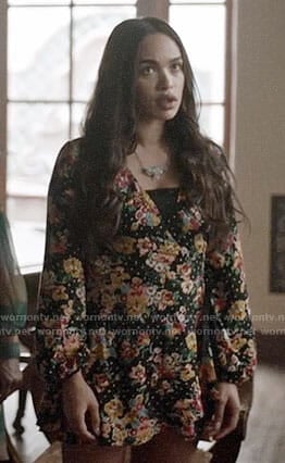 Erica's floral wrap romper on Last Man on Earth
