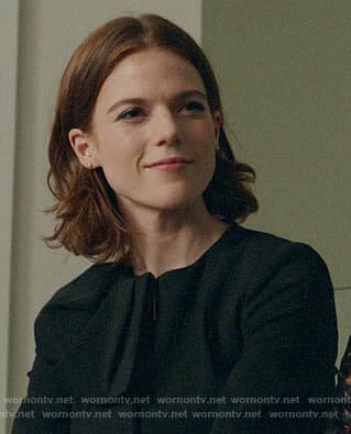 Maia's black bow jacket on The Good Fight