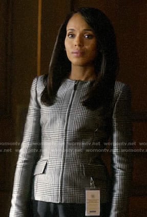 Olivia Pope's glenplaid jacket on How to Get Away with Murder