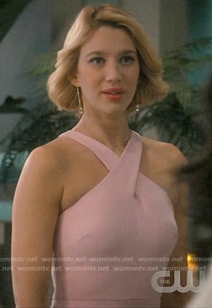 Petra's pink cross-neck dress on Jane the Virgin