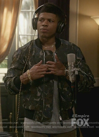 Hakeem's floral print bomber jacket on Empire