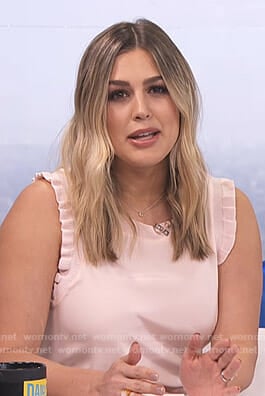 Carissa's pink ruffle trimmed top on E! News Daily Pop