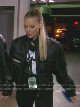 Dorit's black Vetements jacket on The Real Housewives of Beverly Hills