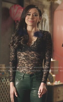 Ella's black lace bodysuit on Lucifer