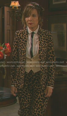 Kate's leopard suit on Days of our Lives