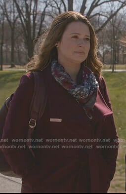 Quinn's burgundy coat on Scandal