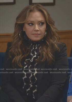 Vanessa's polka dot smocked blouse on Kevin Can Wait