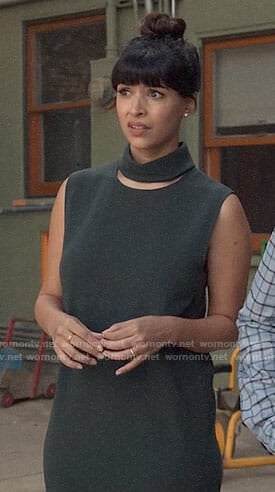 Cece's sleeveless mock neck dress on New Girl