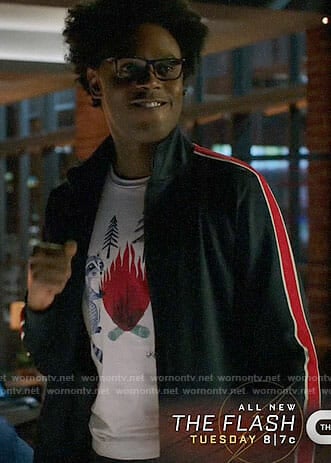 Curtis's raccoon campfire t-shirt on Arrow