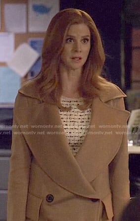 Donna's camel coat on Suits