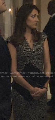 Emily's tweed sheath dress on Designated Survivor