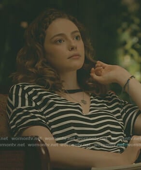 Hope's striped choker neck t-shirt on The Originals