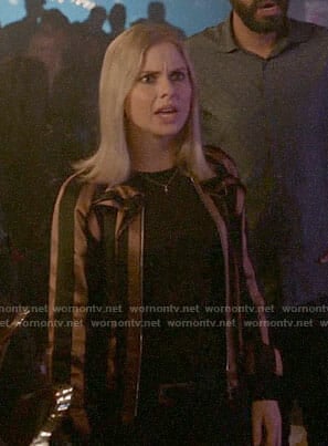 Liv's striped bomber jacket on iZombie