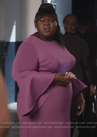 Becky's purple bell sleeve dress on Empire
