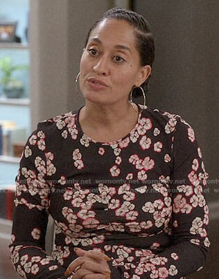 Bo's cherry blossom print dress on Black-ish